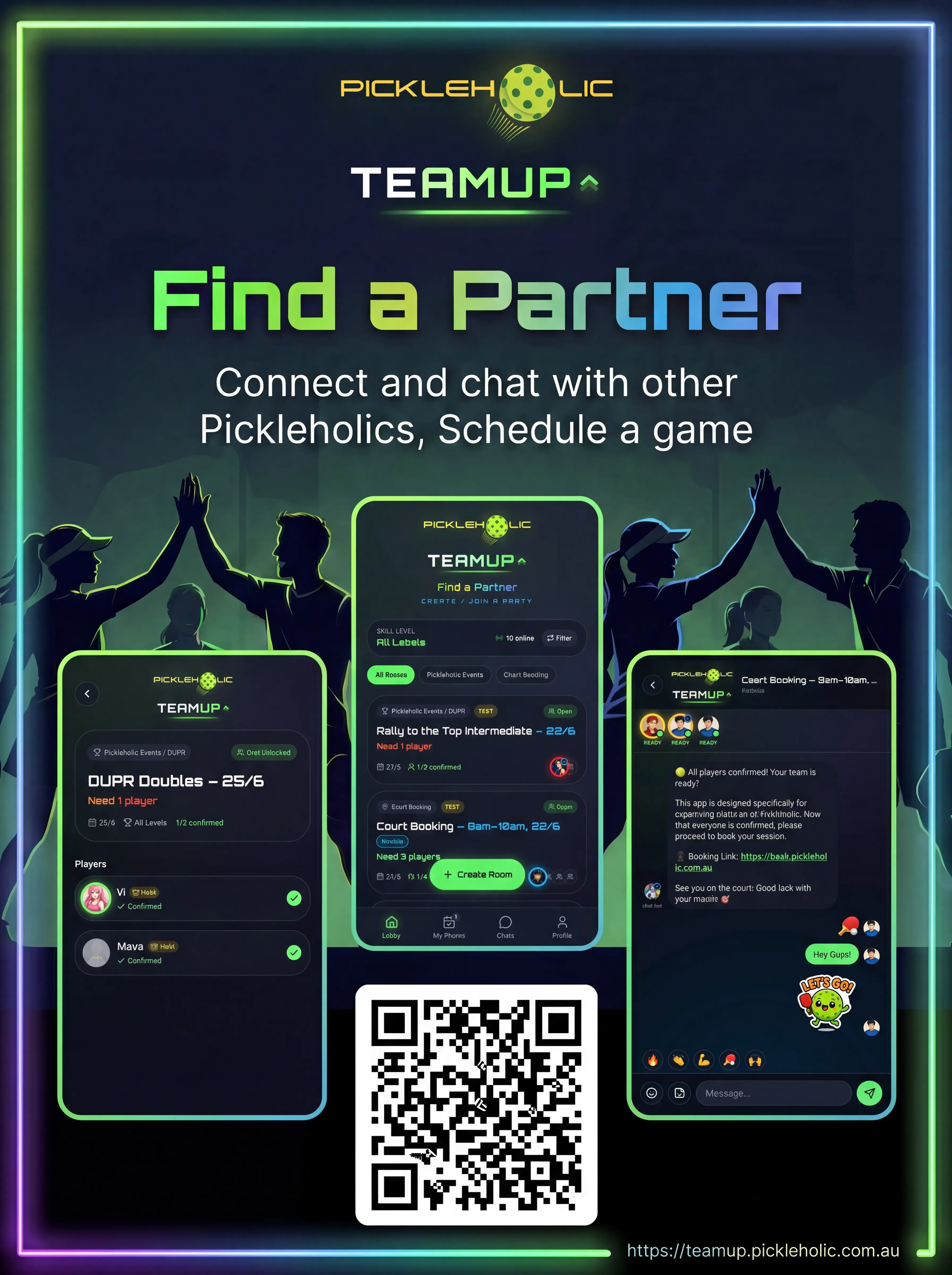TeamUp — connect with other Pickleholic players