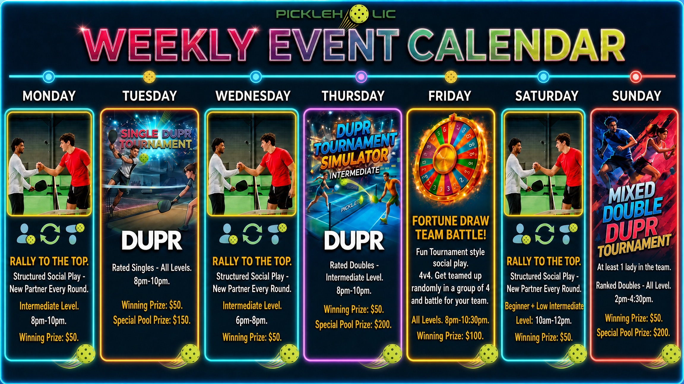 Weekly calendar
