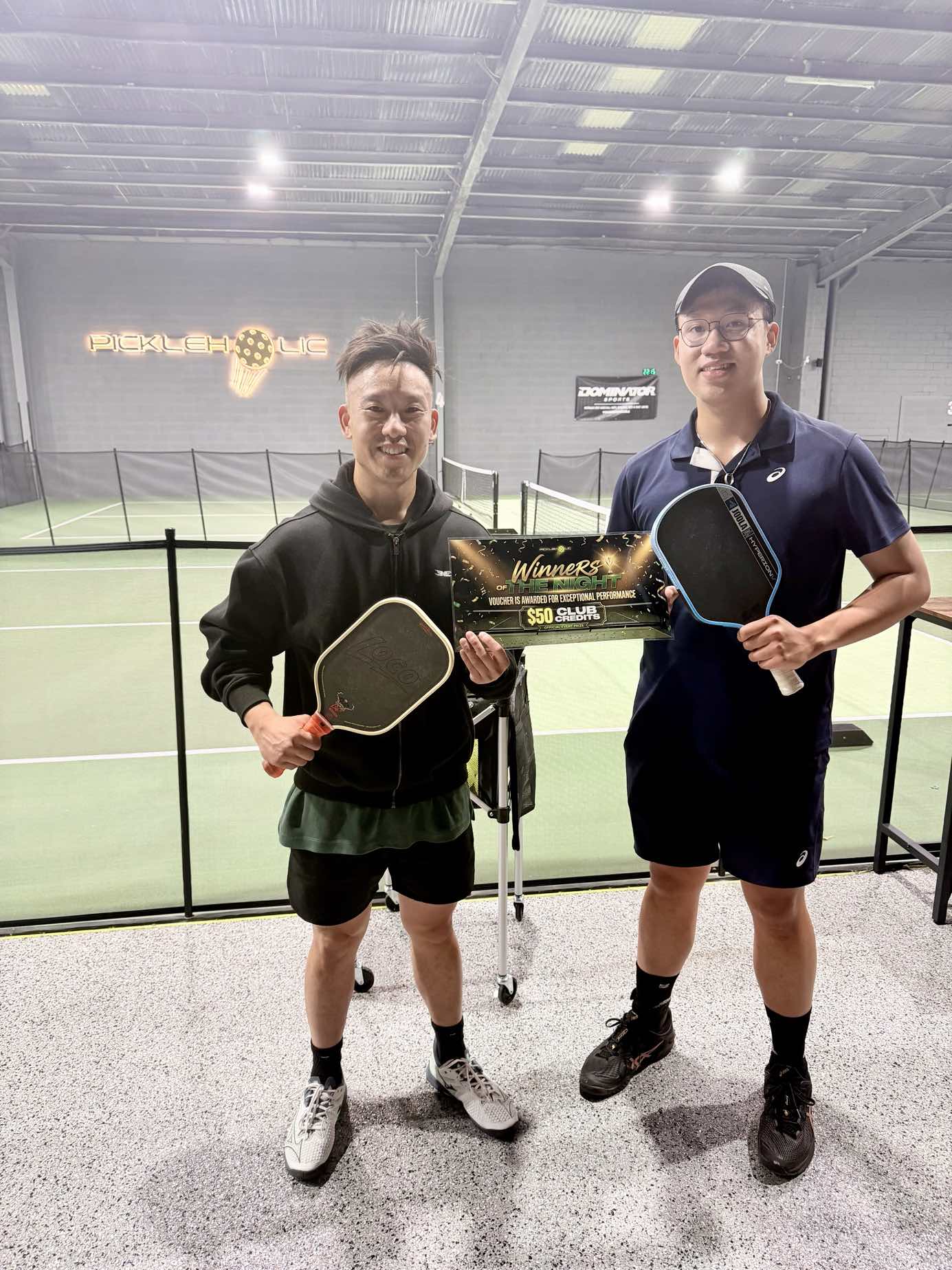 Winners of the night pair